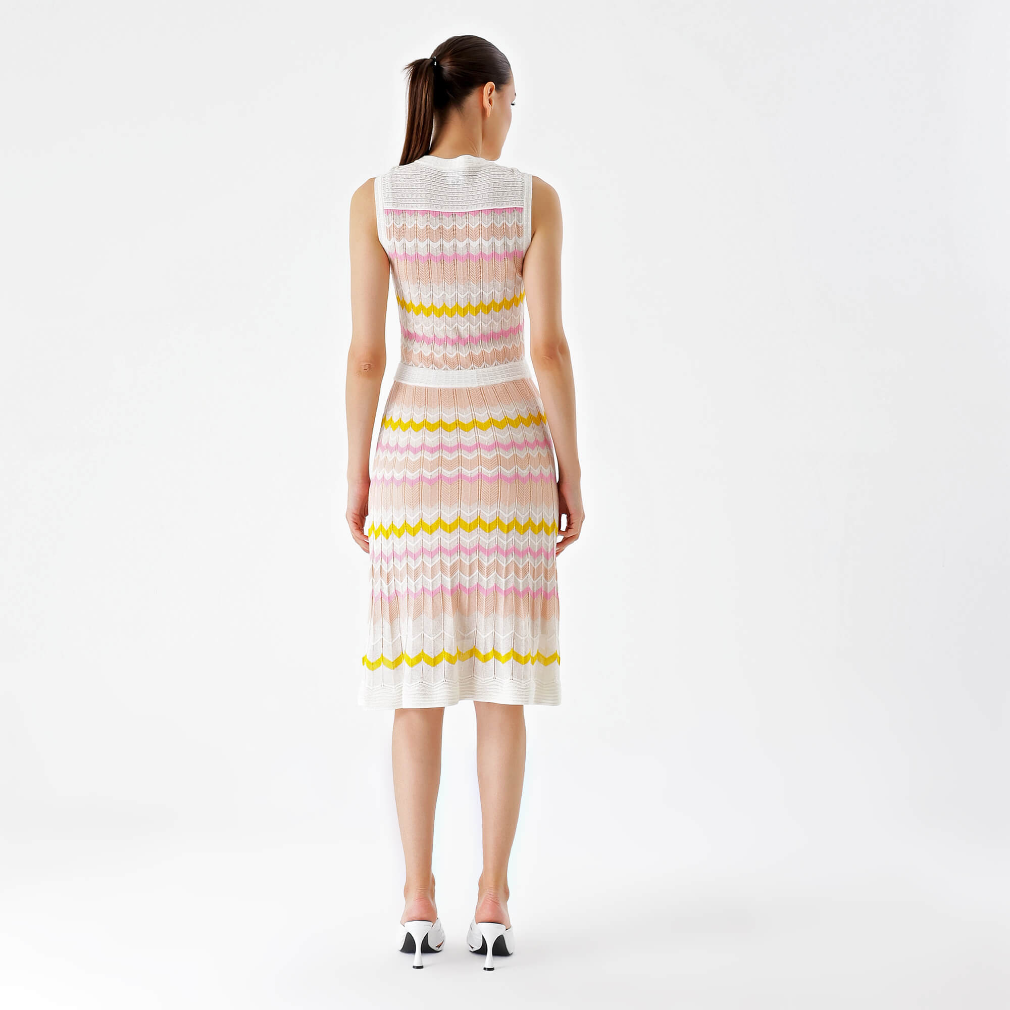 Missoni - White&Pink Sleeveless Dress